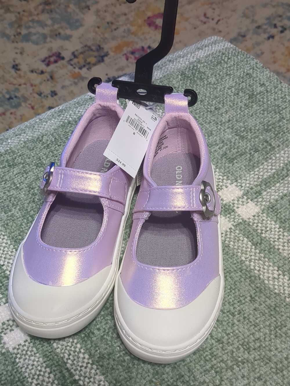 Old Navy Shimmery Lilac Mary Jane Shoes